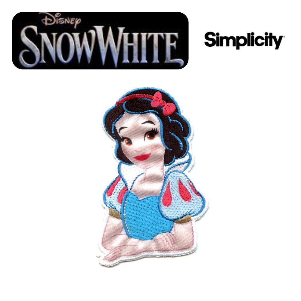 SIMPLICITY DISNEY Princess SNOW WHITE IRON-On Patch Embroidered 2.25"x 4"